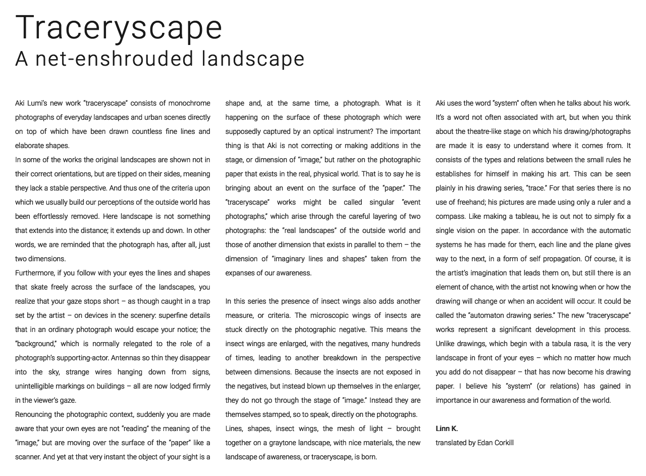 Traceryscape – A net-enshrouded landscape Linn K.